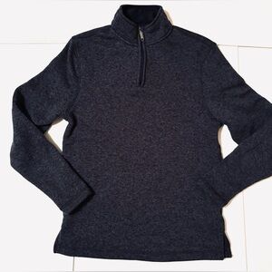 Club Room Men's Size Small Quarter Zip Navy‎ Blue Sweater Thick & Warm! Outdoors